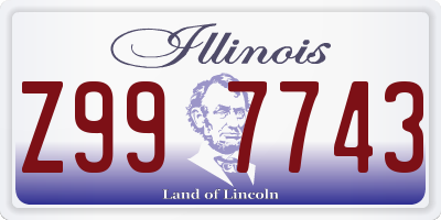 IL license plate Z997743