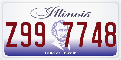 IL license plate Z997748