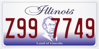 IL license plate Z997749
