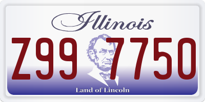 IL license plate Z997750