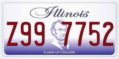 IL license plate Z997752