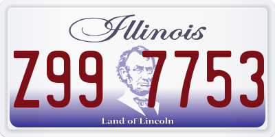 IL license plate Z997753