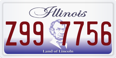 IL license plate Z997756