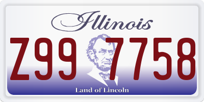 IL license plate Z997758