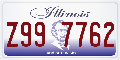 IL license plate Z997762