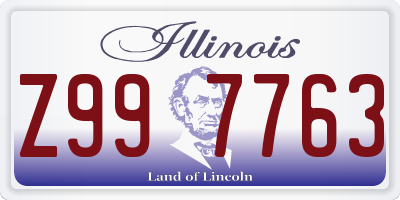 IL license plate Z997763