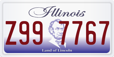 IL license plate Z997767