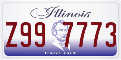 IL license plate Z997773