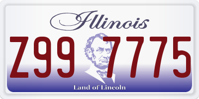 IL license plate Z997775