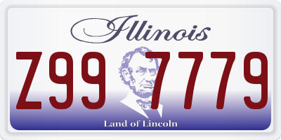 IL license plate Z997779