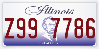 IL license plate Z997786