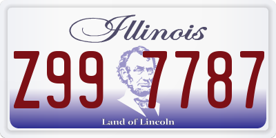 IL license plate Z997787