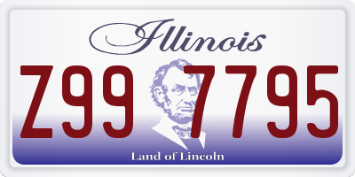 IL license plate Z997795