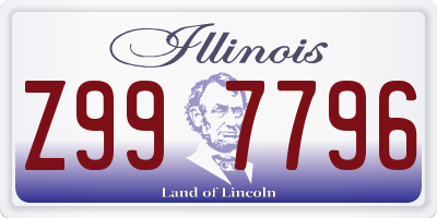 IL license plate Z997796