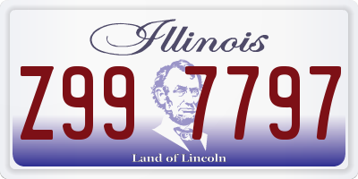 IL license plate Z997797