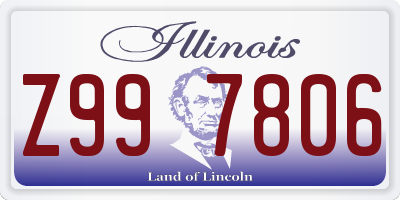 IL license plate Z997806