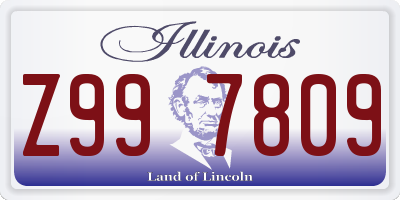 IL license plate Z997809