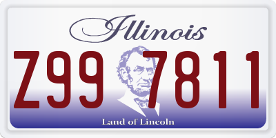 IL license plate Z997811