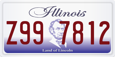 IL license plate Z997812