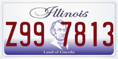 IL license plate Z997813