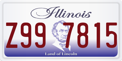 IL license plate Z997815