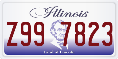 IL license plate Z997823