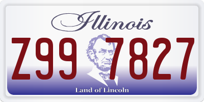 IL license plate Z997827