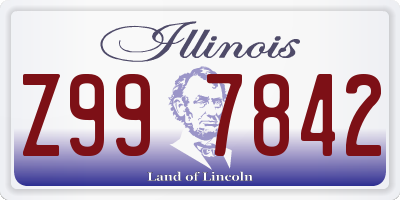 IL license plate Z997842