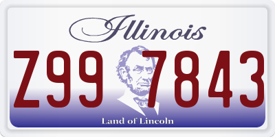 IL license plate Z997843