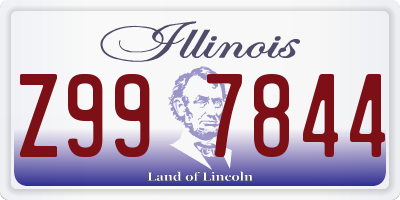 IL license plate Z997844