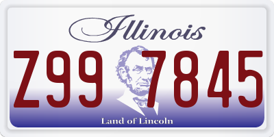 IL license plate Z997845