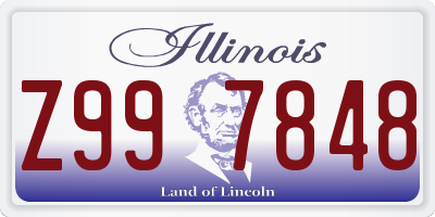 IL license plate Z997848