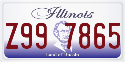 IL license plate Z997865