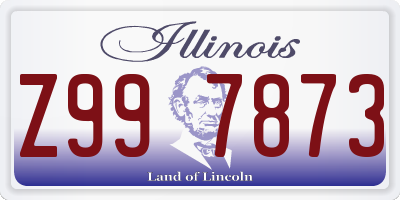 IL license plate Z997873