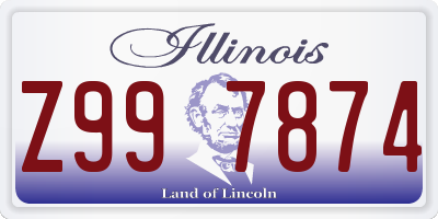 IL license plate Z997874