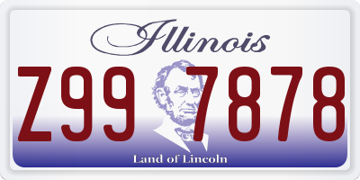 IL license plate Z997878