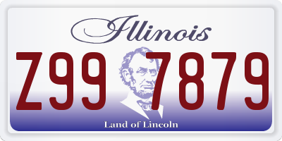 IL license plate Z997879