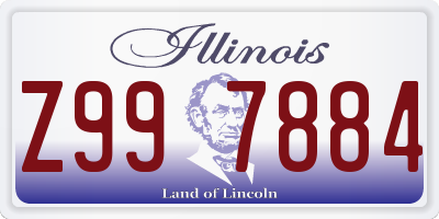 IL license plate Z997884