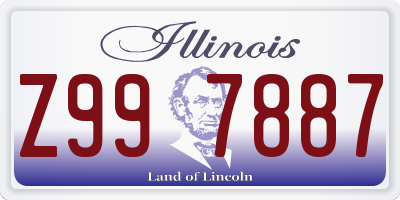 IL license plate Z997887