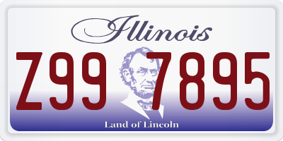 IL license plate Z997895