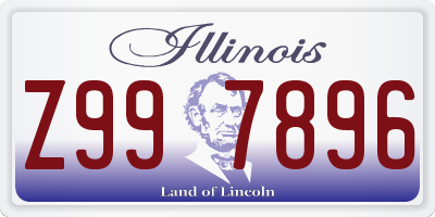 IL license plate Z997896