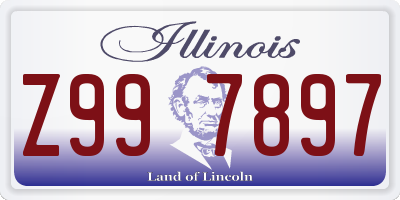 IL license plate Z997897