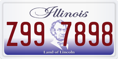 IL license plate Z997898