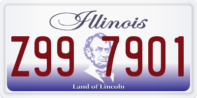 IL license plate Z997901