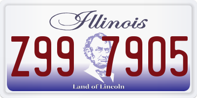 IL license plate Z997905