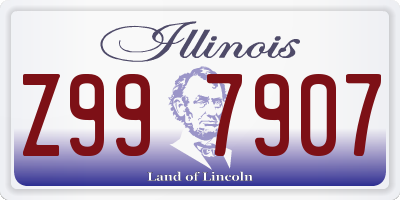 IL license plate Z997907
