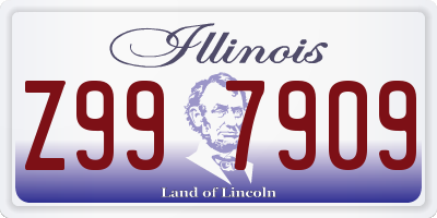 IL license plate Z997909