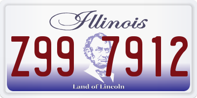 IL license plate Z997912