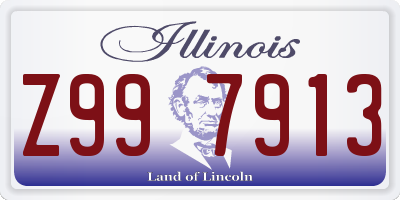 IL license plate Z997913