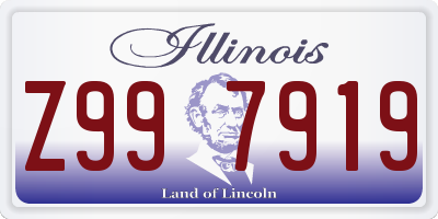 IL license plate Z997919